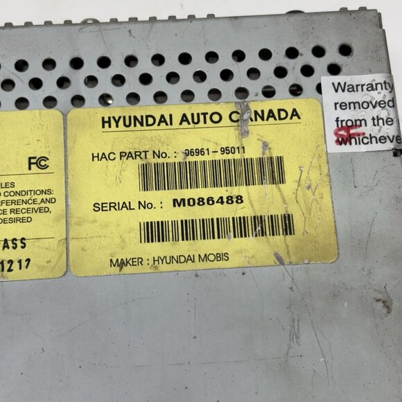 Hyundai Audio Radio AM FM MP3 CD Player Receiver Control System 06961-95011 OEM - Picture 3 of 10